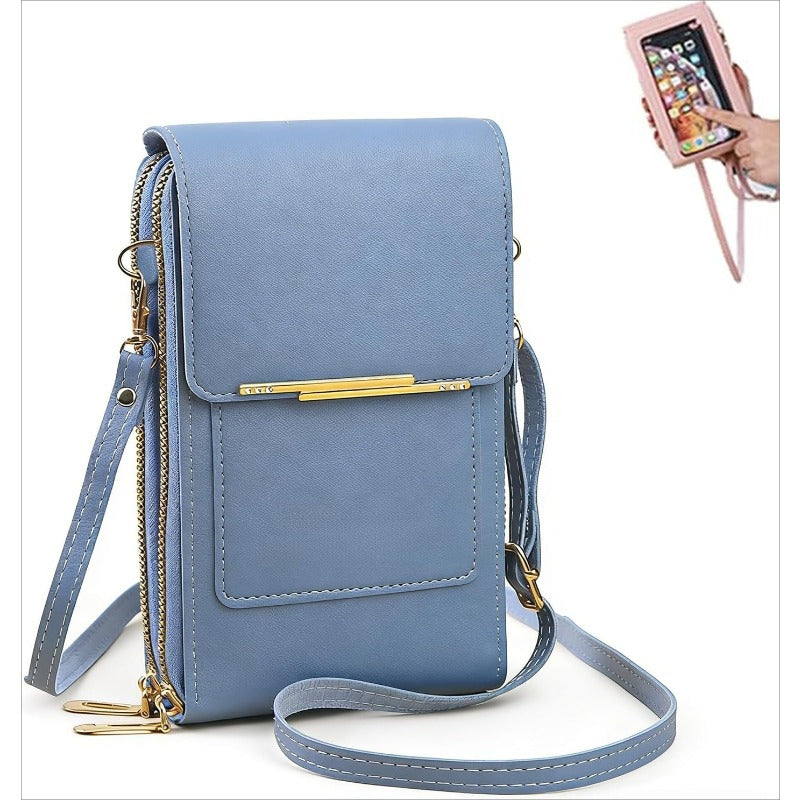 RFID-Blocking Crossbody Phone Wallet Bag for Phones Up to 6.7 in