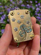 Mini Flower Press, 35 × 50 mm, Silver Sheet and Brass Details