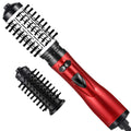 Rotating Hair Dryer and Styler with Two Brushes, 1000W, Adjustable Heat