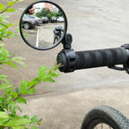 360° Rotatable Bicycle Rearview Mirror, Round or Oval, Handlebar Mount