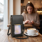RFID-Blocking Crossbody Phone Wallet Bag for Phones Up to 6.7 in