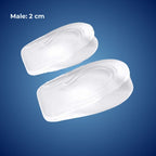Silicone Gel Heel Lifts, Adjustable Height Inserts for Footwear
