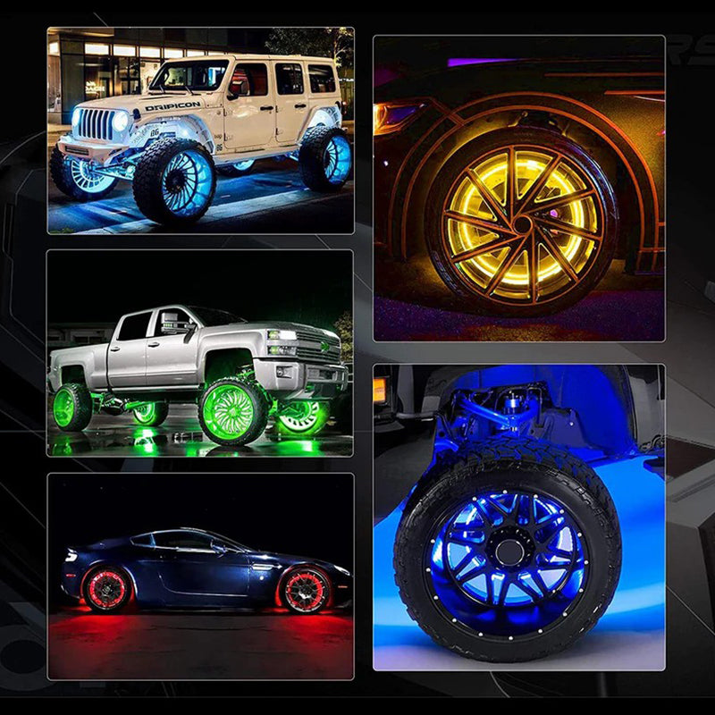 Motion-Activated LED Wheel Lights for Bikes, Cars & Motorcycles