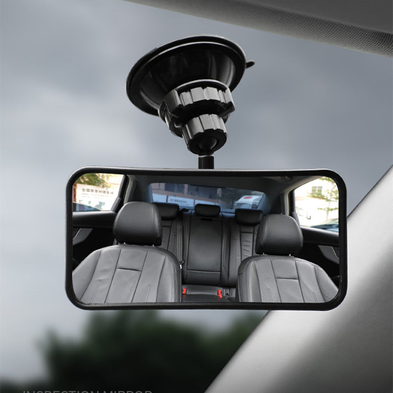 Interior Wide-Angle Rearview Mirror for Cars with Adjustable Suction Cup