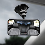 Interior Wide-Angle Rearview Mirror for Cars with Adjustable Suction Cup