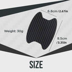 Carbon Fiber Car Door Handle Cup Protectors, 8.5 x 6.8 cm