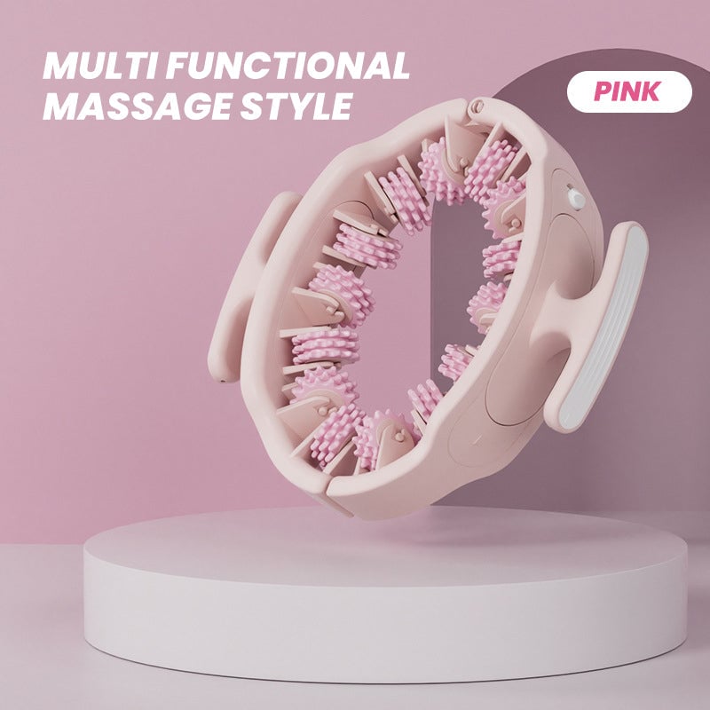 Manual Massage Roller with 360° Rollers, Adjustable Opening and Removable Handle
