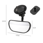 Interior Wide-Angle Rearview Mirror for Cars with Adjustable Suction Cup