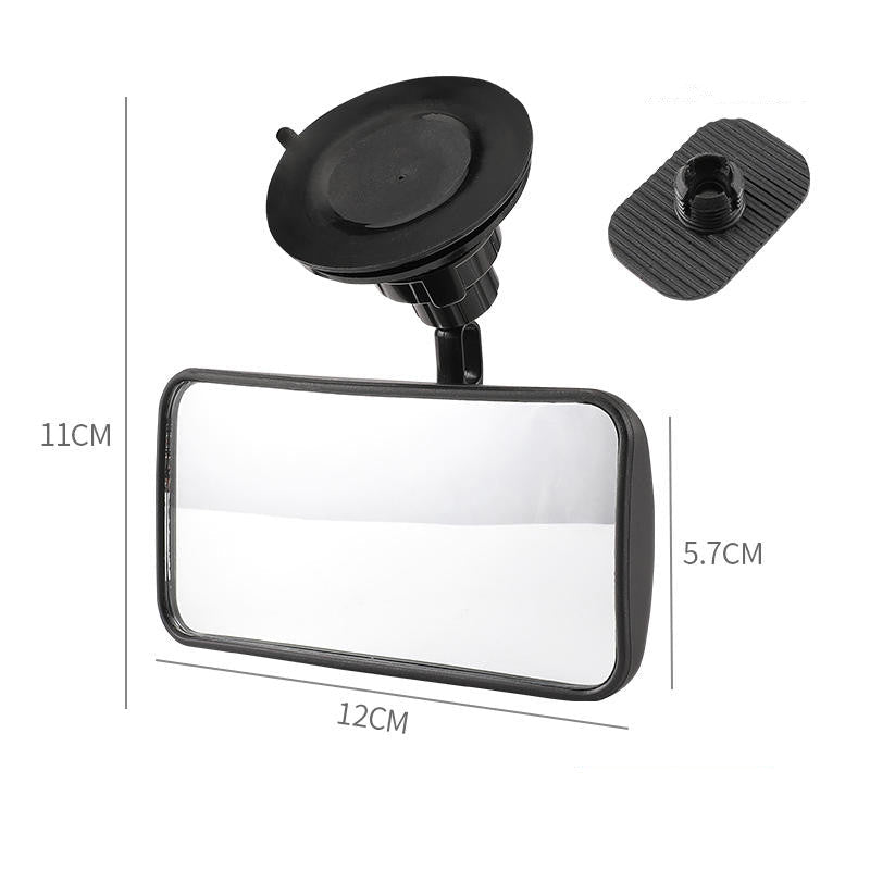 Interior Wide-Angle Rearview Mirror for Cars with Adjustable Suction Cup