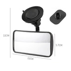 Interior Wide-Angle Rearview Mirror for Cars with Adjustable Suction Cup
