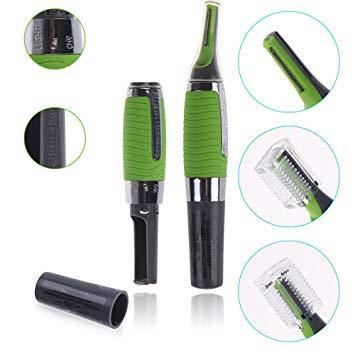 Precision Hair Trimmer with LED Light for Facial and Body Grooming