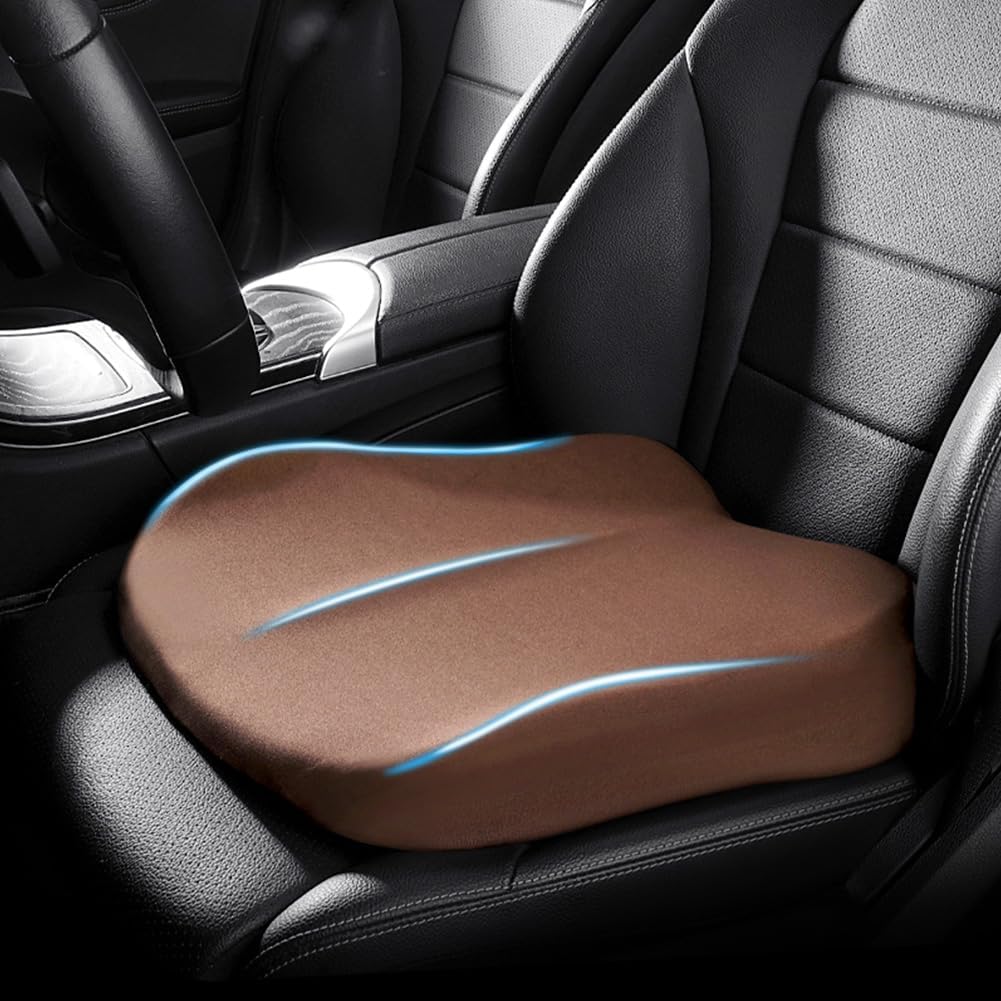 Memory Foam Car Seat Booster Cushion, 3-Inch Lift, 17 x 17 x 4 Inches