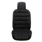 Quilted Short Plush Car Seat Cushion Pad with Headrest Cover, 19.1 x 40.6 in