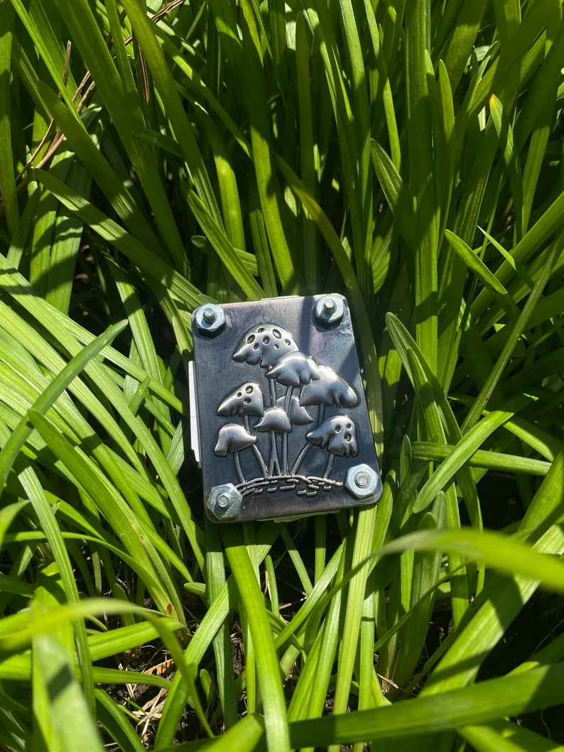 Mini Flower Press, 35 × 50 mm, Silver Sheet and Brass Details
