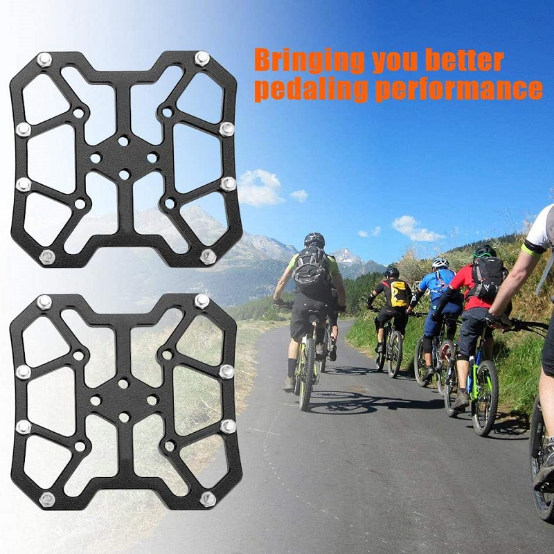 Aluminum Alloy Clipless Pedal Adapters Without Clips, 90 × 90mm, Pair