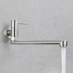Stainless Steel Wall-Mounted Pot Filler Faucet, Single Handle