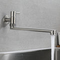 Stainless Steel Wall-Mounted Pot Filler Faucet, Single Handle