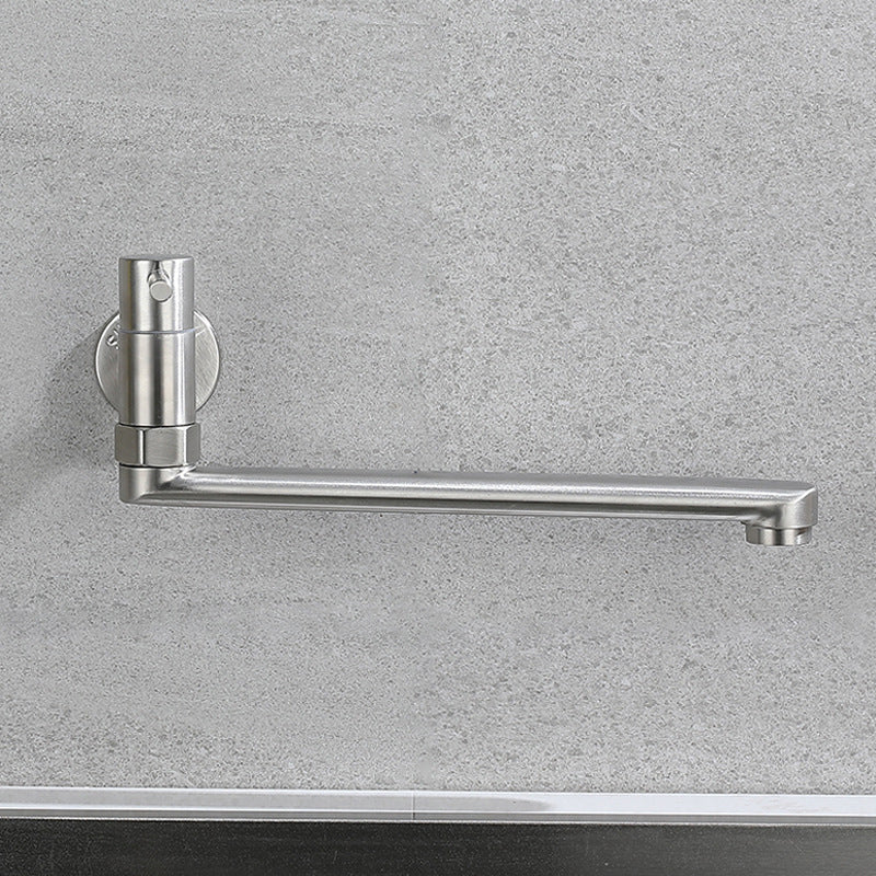 Stainless Steel Wall-Mounted Pot Filler Faucet, Single Handle