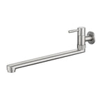 Stainless Steel Wall-Mounted Pot Filler Faucet, Single Handle