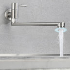 Stainless Steel Wall-Mounted Pot Filler Faucet, Single Handle