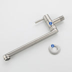 Stainless Steel Wall-Mounted Pot Filler Faucet, Single Handle