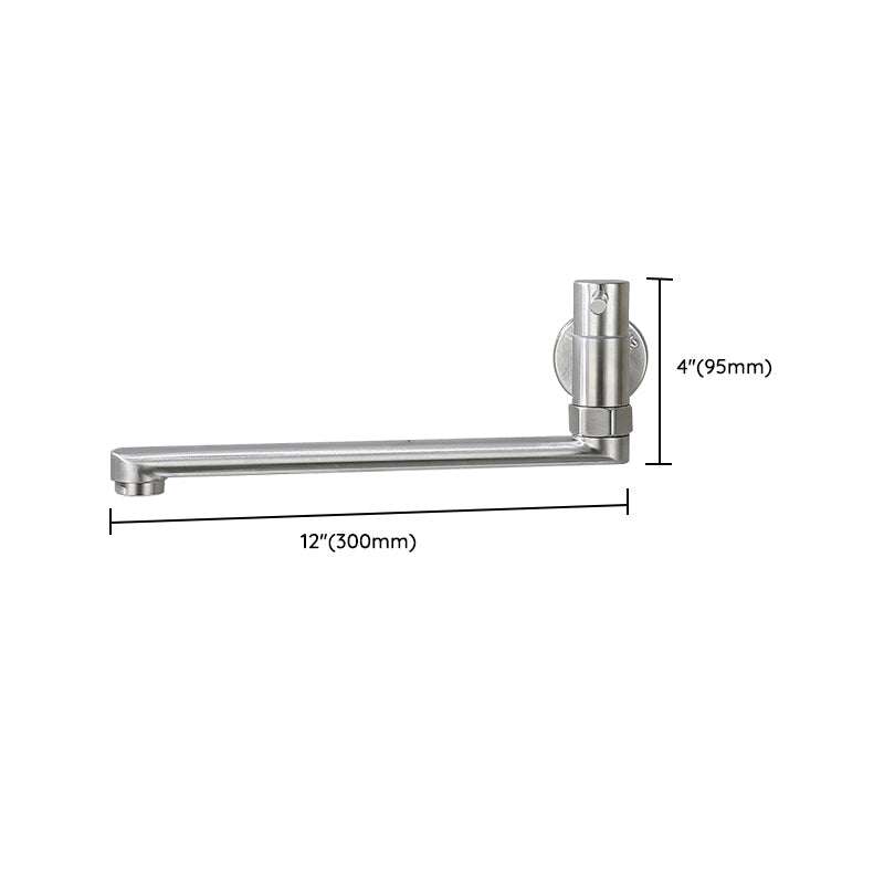 Stainless Steel Wall-Mounted Pot Filler Faucet, Single Handle