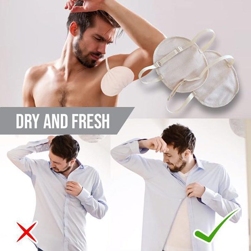 Washable Underarm Sweat Guards, Adjustable Polyester Pair