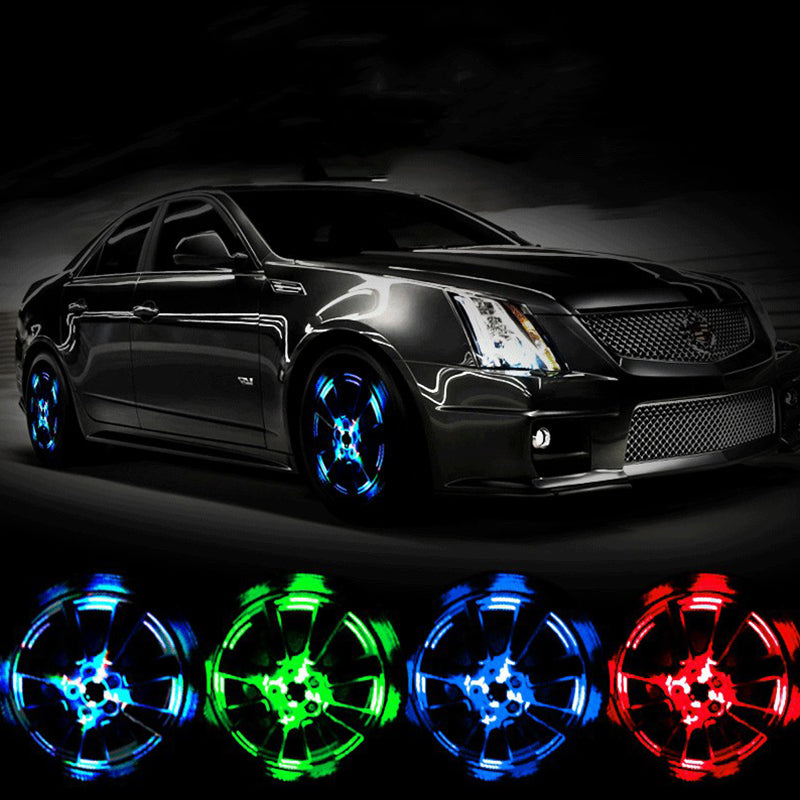 Motion-Activated LED Wheel Lights for Bikes, Cars & Motorcycles
