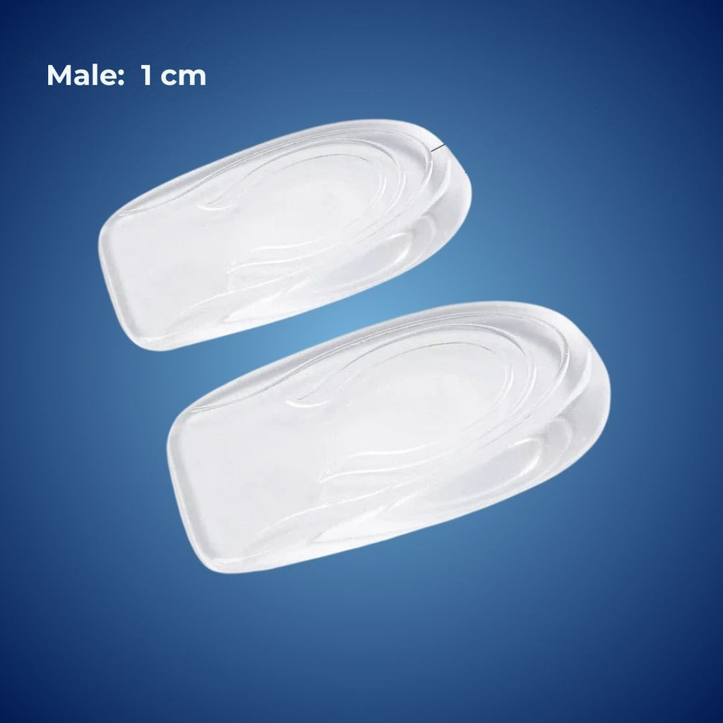 Silicone Gel Heel Lifts, Adjustable Height Inserts for Footwear