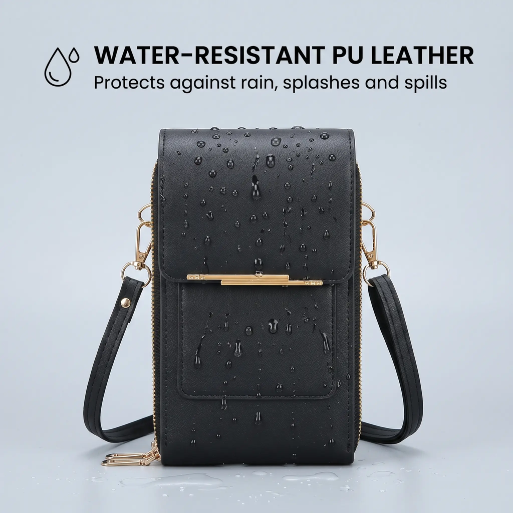 RFID-Blocking Crossbody Phone Wallet Bag for Phones Up to 6.7 in
