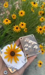 Mini Flower Press, 35 × 50 mm, Silver Sheet and Brass Details