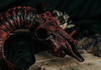 Carved Resin Ram Skull with Removable Horns, 20cm Wide