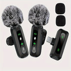 Wireless Clip Microphone with USB-C for Phones, Tablets & Cameras