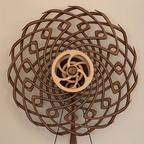 Handmade Wooden Kinetic Sculpture, Spring-Wound Moving Wall Art