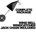 20-Inch Recycled Steel Outdoor Wind Chime with Compass Windcatcher