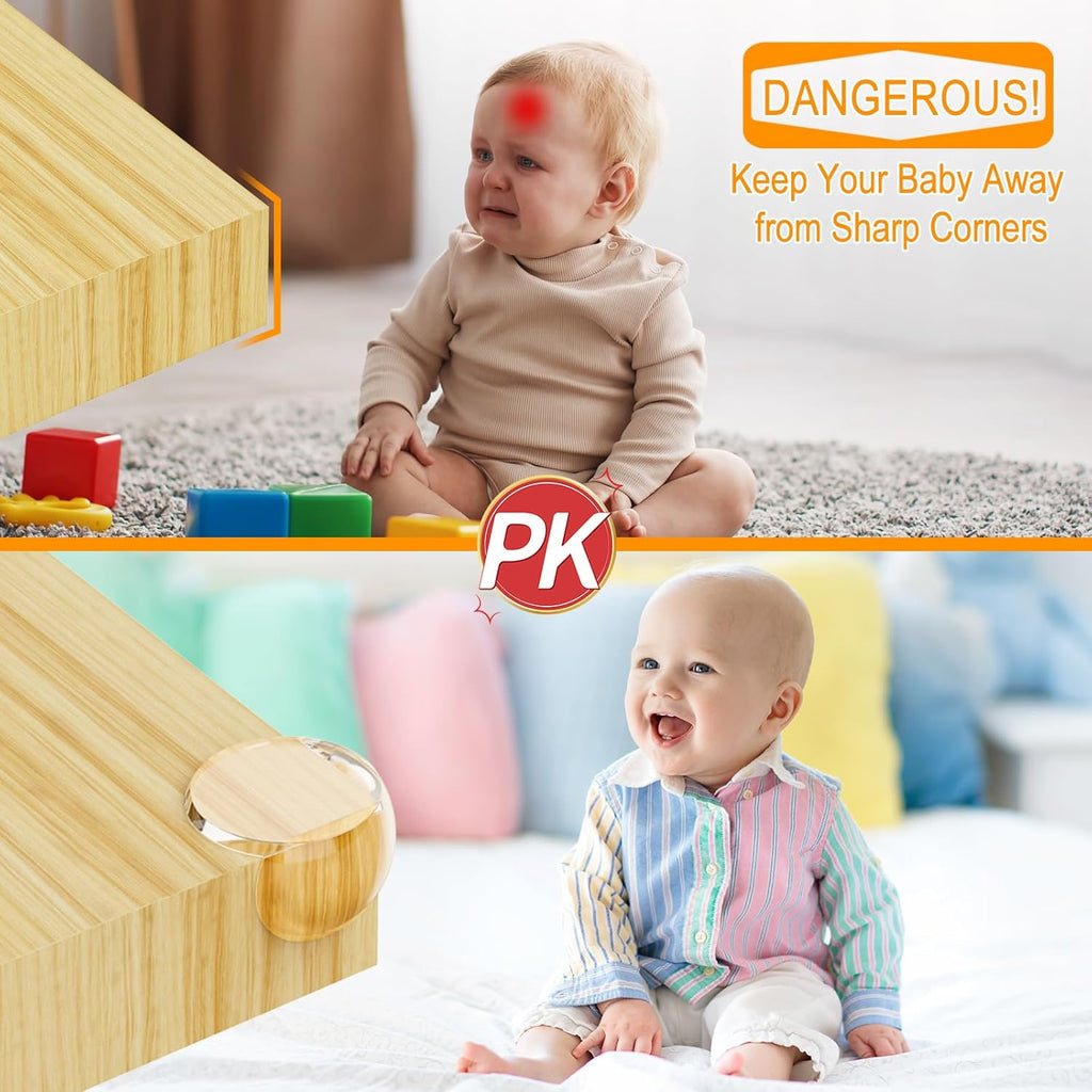 Pre-Taped Table Corner Protectors, L and Round or T Shapes