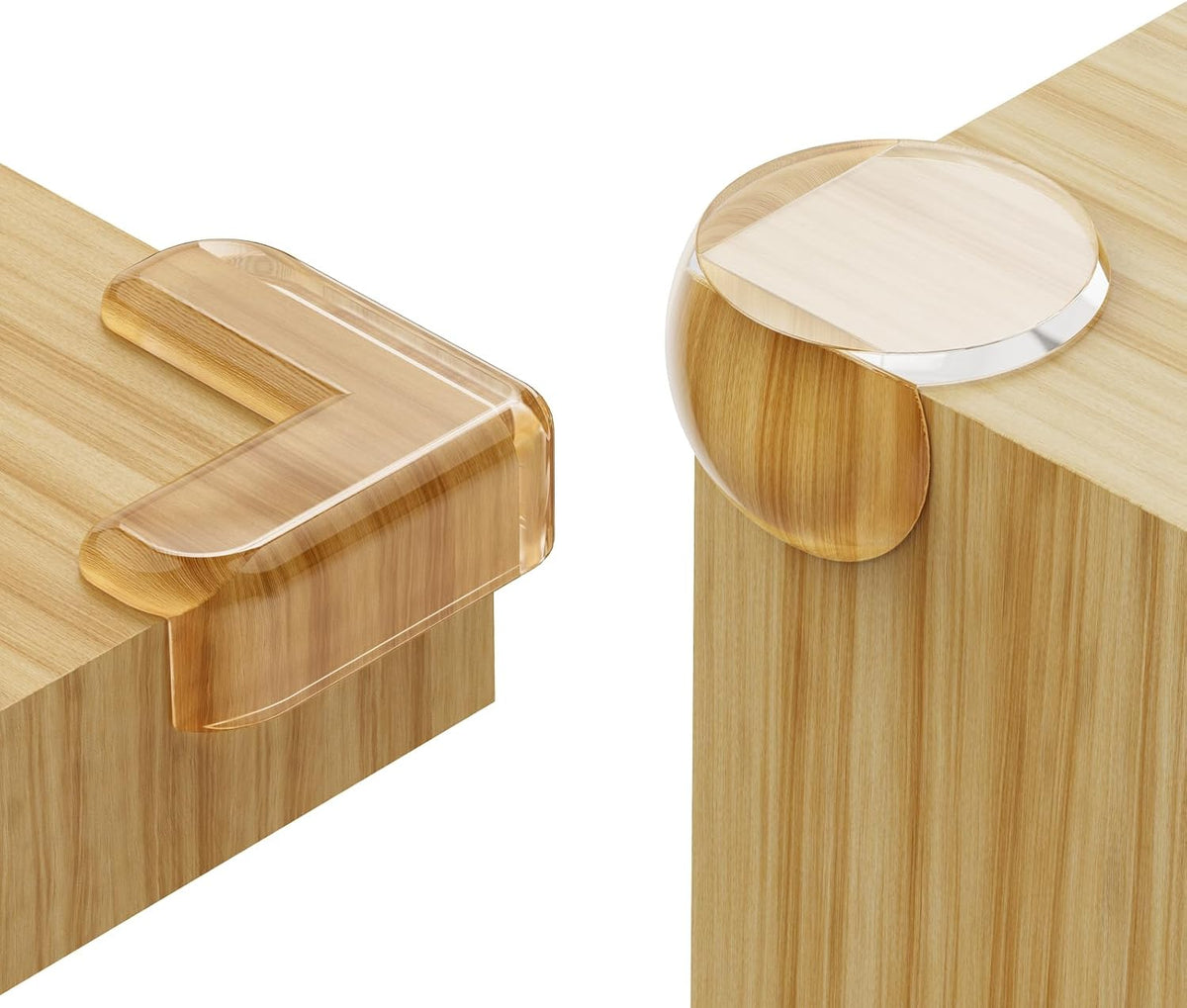 Pre-Taped Table Corner Protectors, L and Round or T Shapes