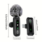 Wireless Clip Microphone with USB-C for Phones, Tablets & Cameras
