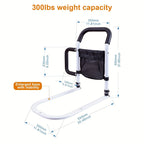 Bed Assist Handle with Dual Grips and Storage Bag, 136.08 kg Capacity