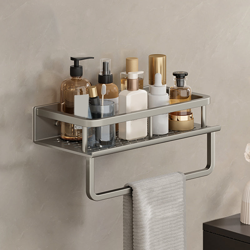 Carbon Steel Bathroom Shelf, 30–60 cm, Drill or Adhesive Mount