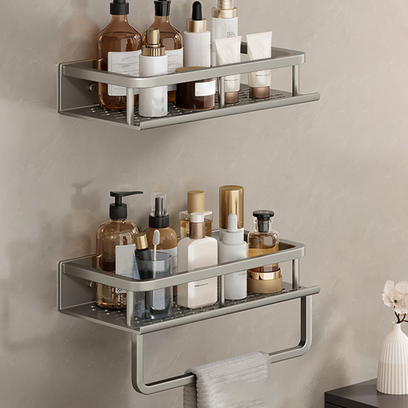Carbon Steel Bathroom Shelf, 30–60 cm, Drill or Adhesive Mount