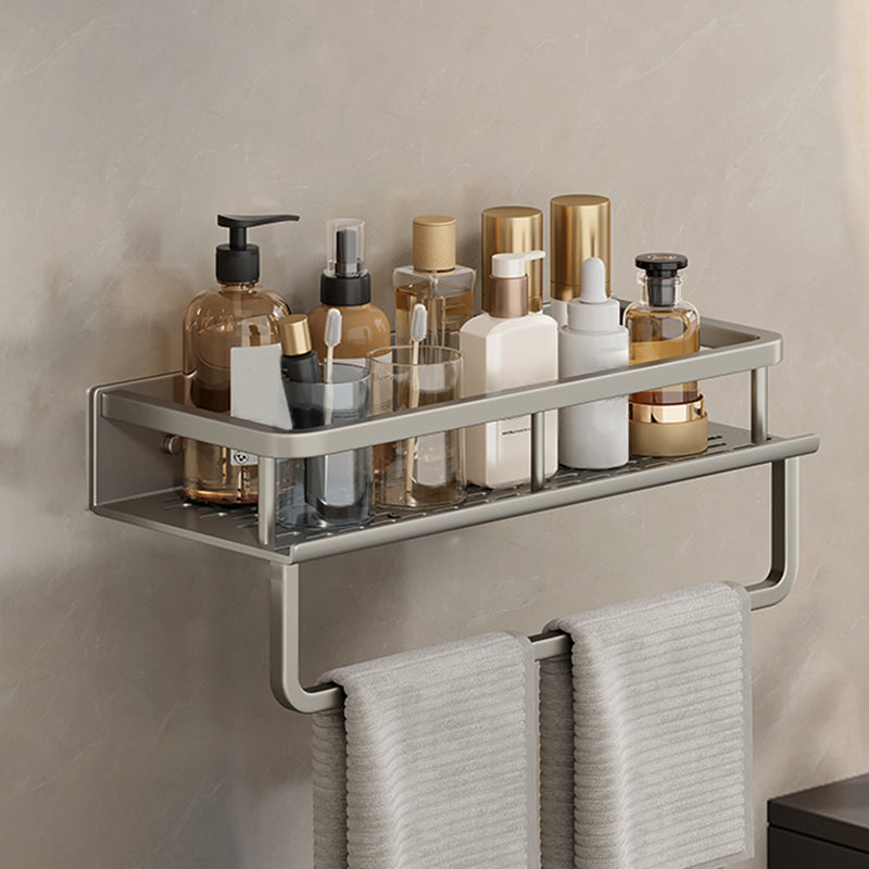 Carbon Steel Bathroom Shelf, 30–60 cm, Drill or Adhesive Mount