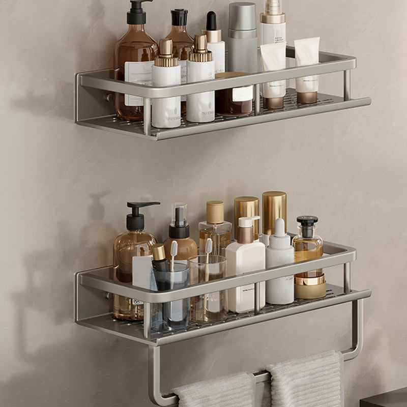 Carbon Steel Bathroom Shelf, 30–60 cm, Drill or Adhesive Mount