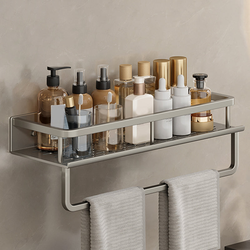 Carbon Steel Bathroom Shelf, 30–60 cm, Drill or Adhesive Mount