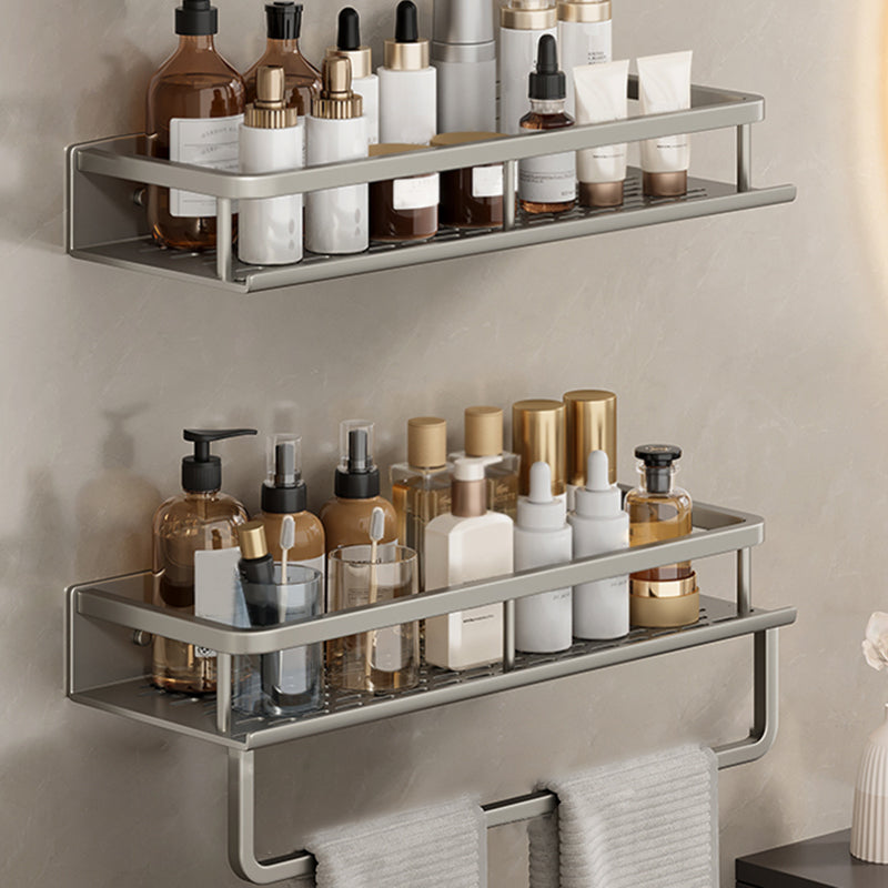 Carbon Steel Bathroom Shelf, 30–60 cm, Drill or Adhesive Mount