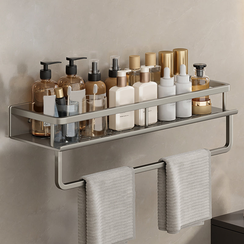 Carbon Steel Bathroom Shelf, 30–60 cm, Drill or Adhesive Mount
