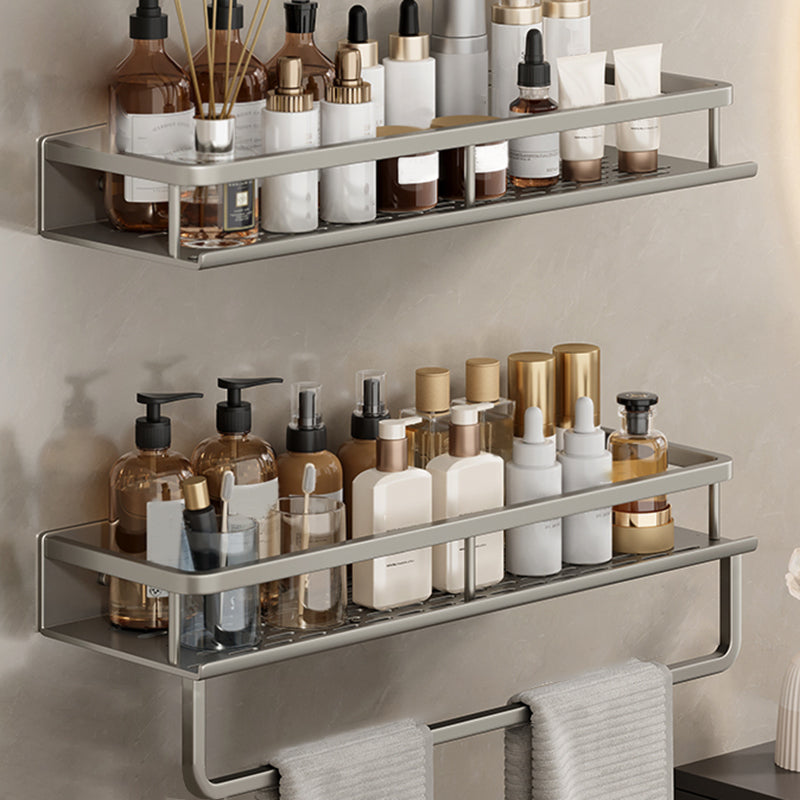 Carbon Steel Bathroom Shelf, 30–60 cm, Drill or Adhesive Mount