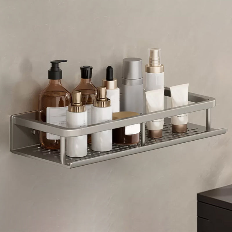 Carbon Steel Bathroom Shelf, 30–60 cm, Drill or Adhesive Mount