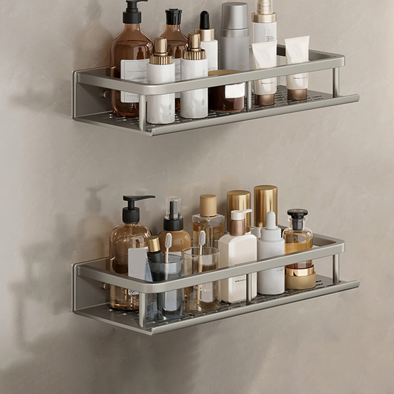 Carbon Steel Bathroom Shelf, 30–60 cm, Drill or Adhesive Mount