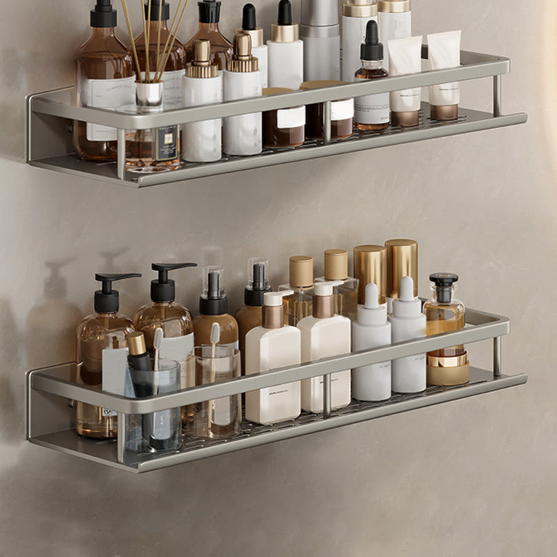 Carbon Steel Bathroom Shelf, 30–60 cm, Drill or Adhesive Mount